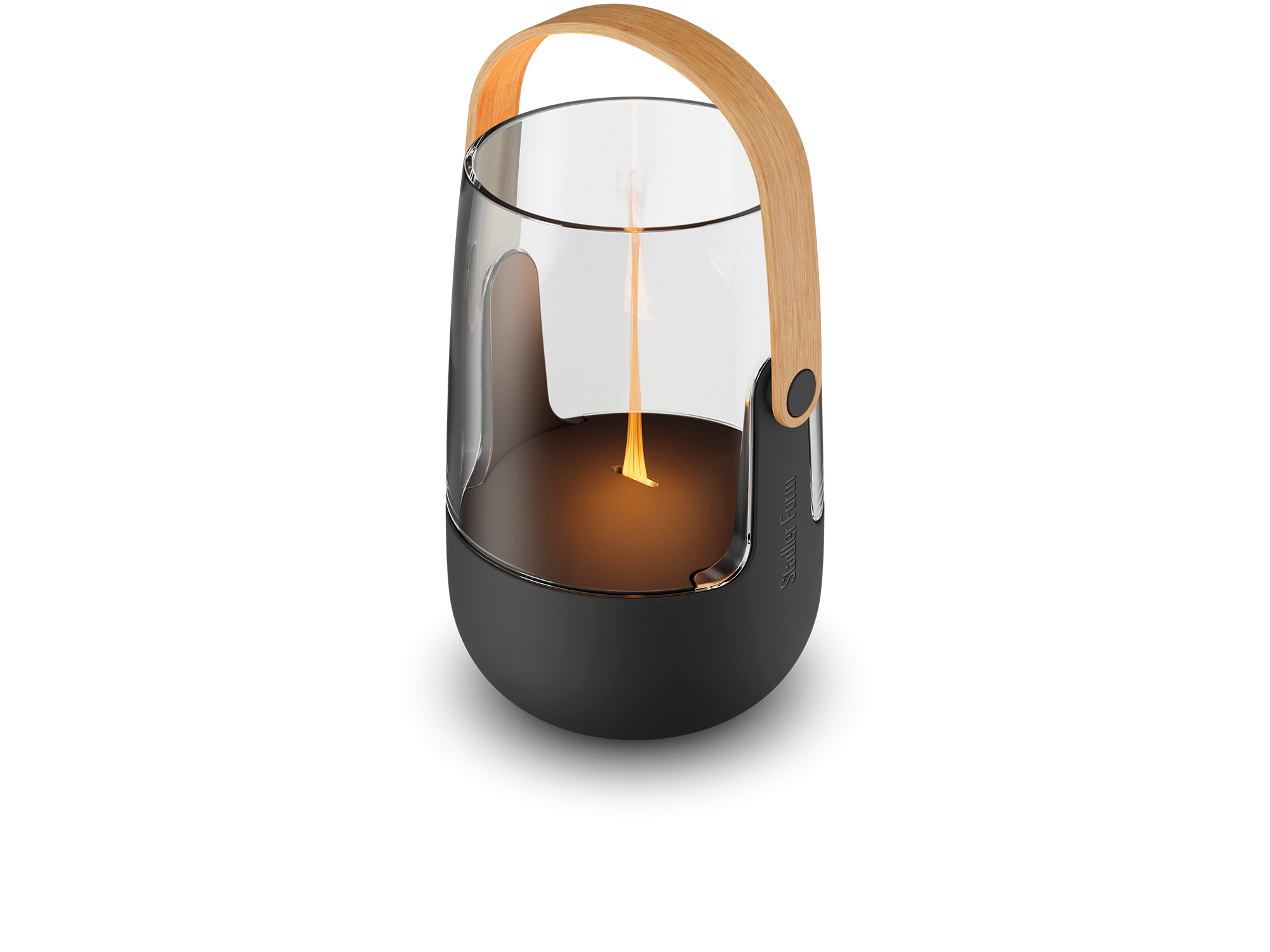 Sophie mini aroma diffuser by Stadler Form in black as perspective view