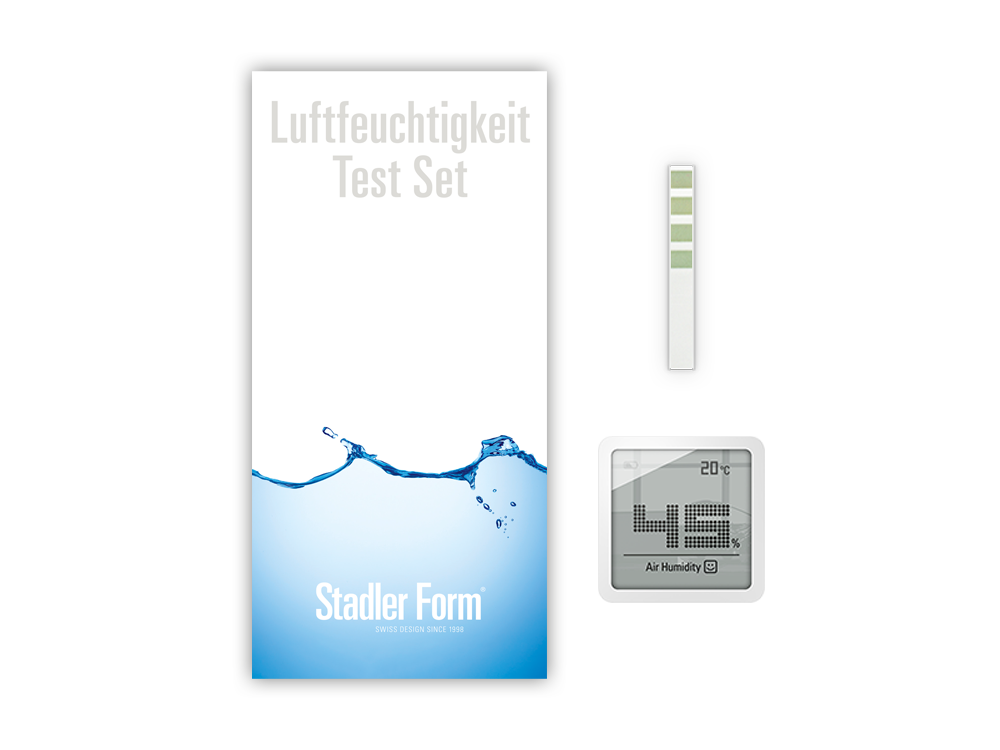 humidity testing set by stadler form includes selina little white hygrometer by stadler form and water hardness testing stripe and instruction manual