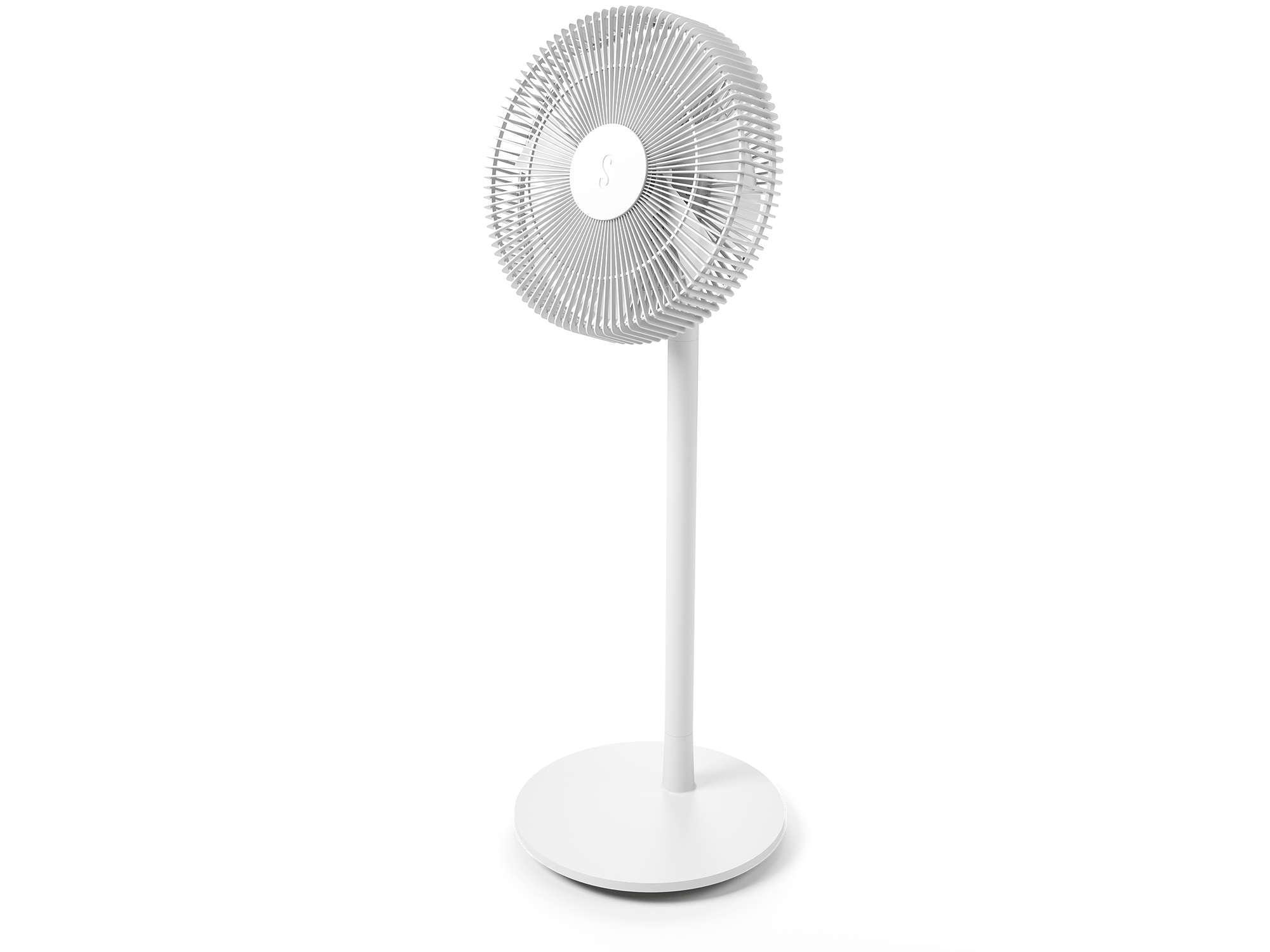 Finn mobile with battery fan by Stadler Form in white as perspective view